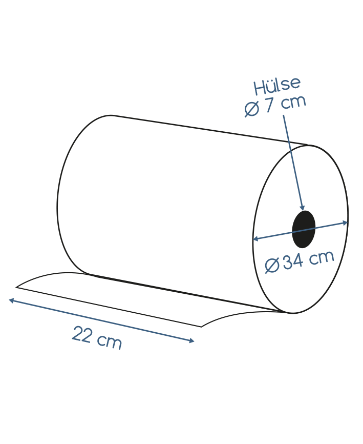 Abmessungen Putzpapier 2 lagig recycling 1000 Blatt 22x37cm